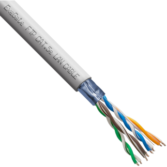 Кабель EXEGATE FUTP4-C5e-CCA-S26-IN-PVC-GY-305 FTP
